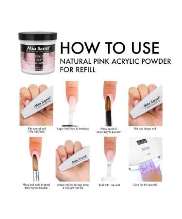 Mia Secret Multibalance Natural Pink Acrylic Nail Powder 1oz - Professional Quality - Buy Online on SooperMarket.com