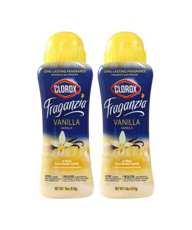 Clorox Fraganzia In-Wash Scent Booster Crystals in Vanilla Scent, 18oz Twin Pack | Laundry Scent Booster Crystals | In-wash Scent Booster for Fresh Laundry in Vanilla Scent, 36 Ounces Total Vanilla 18 Ounce (Pack of 2)