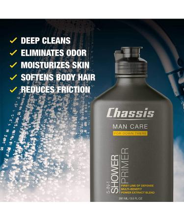 Chassis Man Care 5-In-1 Shower Primer - 9.5 fl oz | Dual-Action Body Wash & Grooming - Buy Online on SooperMarket.com
