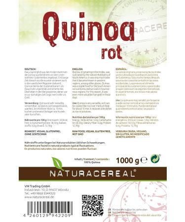 Naturacereal Red Quinoa 1kg - Premium Superfood for Healthy Living | Buy Online & Ship Internationally - Buy Online on SooperMarket.com