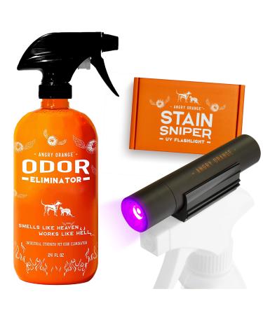 ANGRY ORANGE Pet Odor Eliminator for Strong Odor - Citrus Deodorizer for Dog or Cat Urine Smells on Carpet Furniture & Floors - Puppy Supplies