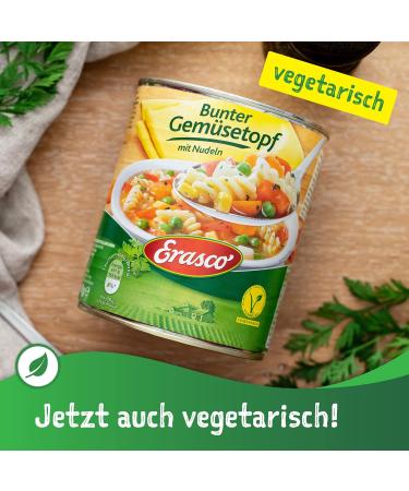 Erasco Colorful Vegetable Pot 800g Quick 5-Minute Vegetarian Meal with Fresh Veggies Simply Delicious & Convenient - Buy Online on SooperMarket.com