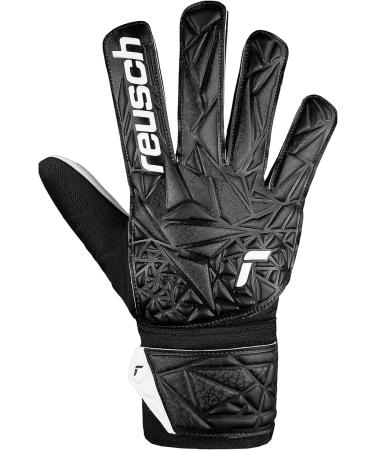 Reusch Unisex Youth Attrakt Starter Solid Junior Goalkeeper Gloves - Size 8 Black | International Shipping Available - Buy Online on SooperMarket.com