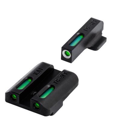 TRUGLO TFX Tritium and Fiber-Optic Xtreme Handgun Sights for Kahr Arms K, MK, P, PM, T&TP Models with New Dovetail (produced after 2004), Black