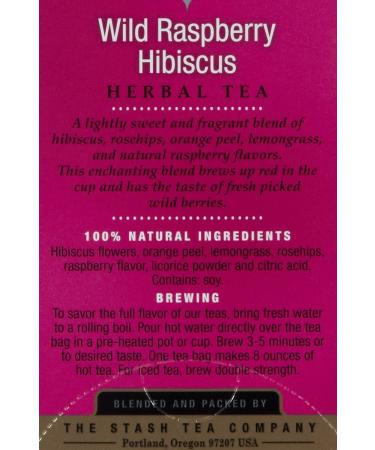 Stash Tea Wild Raspberry Hibiscus tea - 20 ct - Buy Online on SooperMarket.com