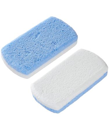 ZenToes Pedicure Pumice Stones Double Sided Fine and Coarse Callus Remover Blocks Remove Rough Skin on Feet and Body - Set of 2 (Blue)
