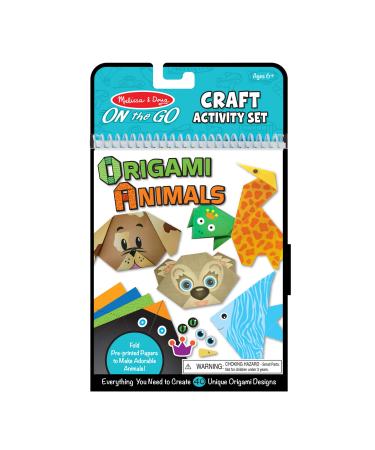 Melissa & Doug On the Go Origami Animals Craft Activity Set - 38 Stickers, 40 Origami Papers - Travel Activity, Arts And Crafts, kids for Ages 5+