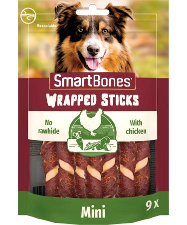 Smartbones 9 Mini Chicken Wrapped Sticks Rawhide Free Chew Dog Treats Chicken 112 g (Pack of 1)