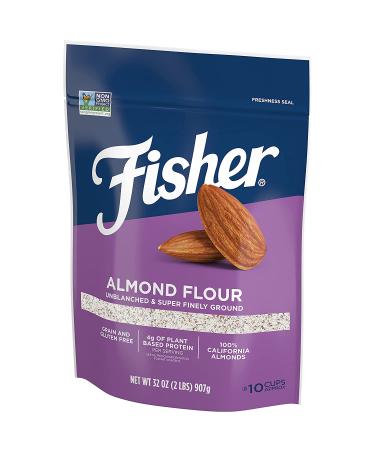 Fisher Almond Flour 32oz - Gluten-Free, Non-GMO, Keto, Paleo, Vegan Friendly, Unblanched, Super-Finely Ground - Buy Online on SooperMarket.com