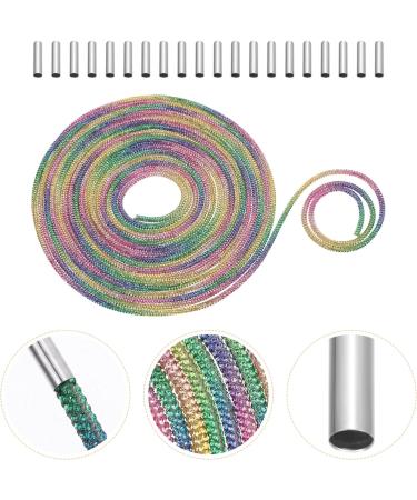 Milist Crystal Strass Kordelschneider - Replacement Laces with Metal Heads - 5m Glitter Rope for Sneakers Shorts & Hoodies - Color Options - Buy Online on SooperMarket.com