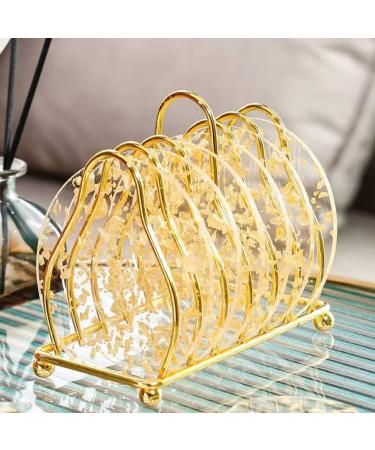 Gold Palette Rack - Carbon Steel Makeup Organizer with 6 Compartments | Coaster Holder & Drying Stand - Buy Online on SooperMarket.com
