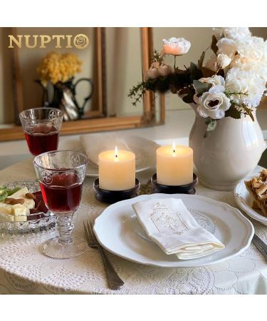 2-Piece Black Iron Column Candle Holder Set - 9cm Diameter Spike Holders for Wax & LED Candles - Perfect for Gardens Spas Weddings & Parties - Buy Online on SooperMarket.com