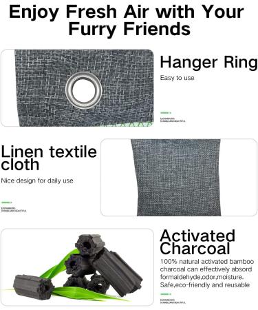 10-Pack Bamboo Charcoal Air Purifying Bags - Activated Charcoal Odor Eliminator for Home, Car, Closet - Breathe Green Charcoal Bags - Natural Air Freshener - Buy Online on SooperMarket.com