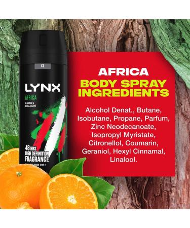 Lynx Africa Men's Fragrance Aluminium Free Masculine Body Spray Deodorant Fresh And Long Lasting Odour Protection 10 Pack of 200m. 1 count (Pack of 10) - Buy Online on SooperMarket.com