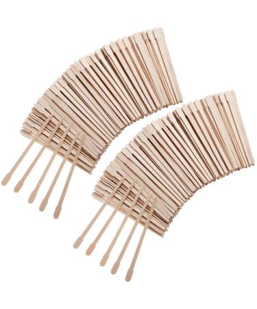 500 Pieces Small Wax Spatulas Wooden Wax Sticks Eyebrow Waxing Applicators Wood Craft Sticks Face Body Hair Removal Sticks