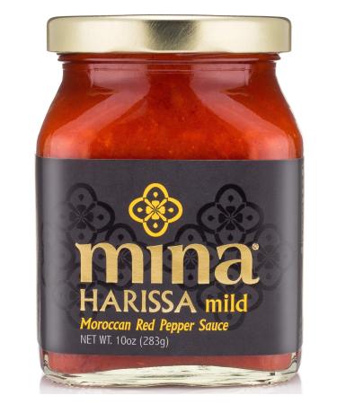 Mina Mild Harissa Sauce, Mild Sauce Crafted with Fresh Red Peppers Instantly Transforms Any Plate with the Lively Flavors of Morocco (10 Ounces)