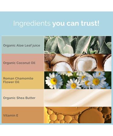 Baby Face Cream - Calming Chamomile & Vitamin E - Organic Shea Lotion for Sensitive Skin - Hypoallergenic Sulfate-Free - 4oz - Made in USA - Buy Online on SooperMarket.com