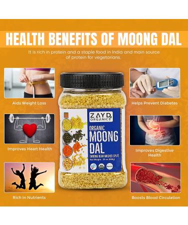 Zayd Organics Moong Dal Split Mung Beans USDA Organic - 1.75lbs (800g) - Buy Online on SooperMarket.com