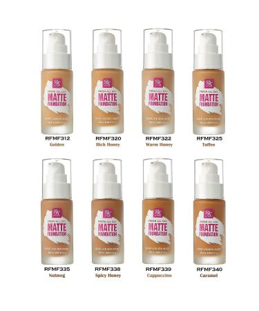 Ruby Kisses Longwear Matte Foundation - Medium to Full Coverage for Normal to Oily Skin - Matte Finish (Caramel) - Buy Online on SooperMarket.com
