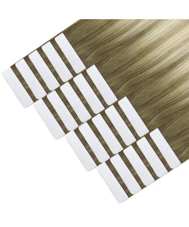 Shop Youngsee Real Hair Extensions - Tape Ombre Ash Blond to Platinum Blonde | 45cm 20pcs 50g #18/60 - Premium Quality Tape-In Hair Extensions - Buy Online on SooperMarket.com