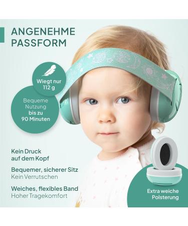 Senner Kidspro Flex | High-Quality Kids Earmuffs for Toddlers | Flexible Hearing Protection for Everyday Life Parties & Sports | Turquoise Noise-Cancelling Headphones - Buy Online on SooperMarket.com