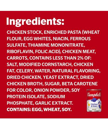 Campbell's Kids Chicken & Stars Soup 10.5 oz Can, Pack of 12 | Packaging May Vary - Buy Online on SooperMarket.com