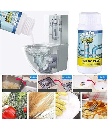 Herios Drain Foam Cleaner Pipe Dredge Deodorant Foam Cleaner Liquid Hair Drain Clog Remover & Cleaner Quick Foaming Toilet Clean for Toilets Sinks Tubs (1pcs) - Buy Online on SooperMarket.com