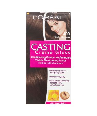 3 x L'Oreal Paris Casting Creme Gloss Conditioning Colour 400 Dark Brown