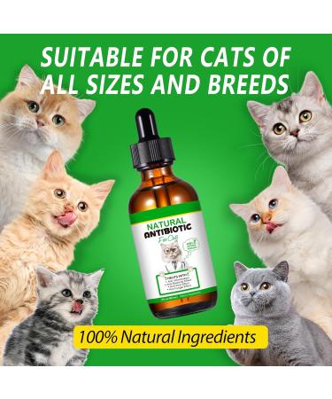 Natural Antibiotics for Cats | 2 Fl Oz Pet Supplements | Multivitamin & Allergy Itch Relief - Chicken Flavor - Buy Online on SooperMarket.com