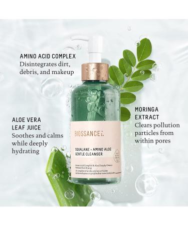 Biossance Squalane + Amino Aloe Gentle Cleanser - Foaming Gel Face Wash (6.76 fl oz) - Buy Online on SooperMarket.com