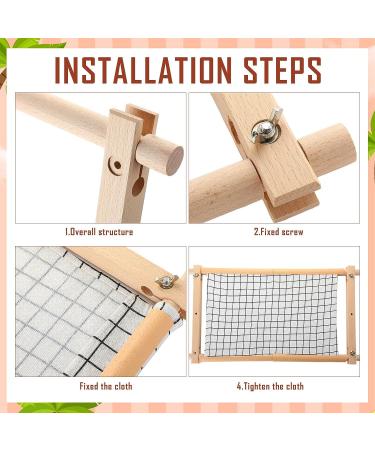 Adjustable Bamboo & Beech Wood Cross Stitch Frame Set - 2 Pcs | Tapestry & Embroidery Frames for Quilting & Needlepoint | Sewing Projects Craft Holder - 21.5 x 12 & 26 x 17.7 - Buy Online on SooperMarket.com
