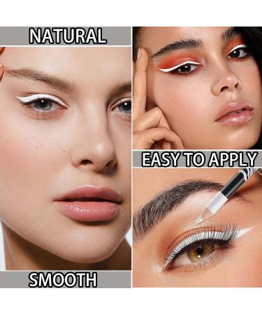 12Pcs White Eyeliner Pencil Set Soft Eye Liner Pen Pencil Waterproof White Eye Pencil Long Lasting Professional White Makeup Pencil EyeLiner for Women - Buy Online on SooperMarket.com