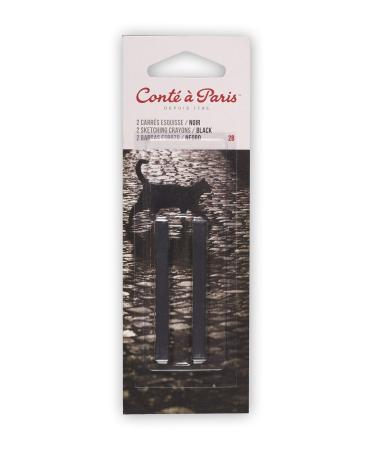Cont Paris 2B 2 Count Sketching Crayons Black 2.5X.25 inch