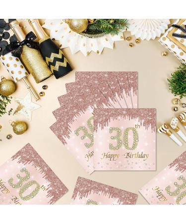 40 Pink Napkins for 30th Birthday - Premium 33x33cm Party Decor for Men & Women - Buy Online on SooperMarket.com