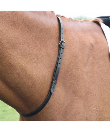 Shires Equestrian - Blenheim Leather Jockey Neck Strap - Black - Size: 3/4. - Buy Online on SooperMarket.com