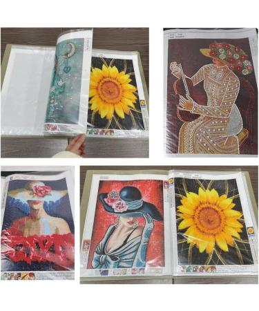 Clear Pocket Diamond Painting Storage Book - A3 Size, 30 Pages, Large Portfolio Folder for Artists - Green - Buy Online on SooperMarket.com