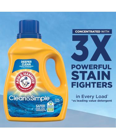 Buy Arm & Hammer Clean & Simple Laundry Detergent - 77 Loads 100.5 Fl oz | Eco-Friendly & Effective Cleaning Solution - International Shipping Available - Buy Online on SooperMarket.com