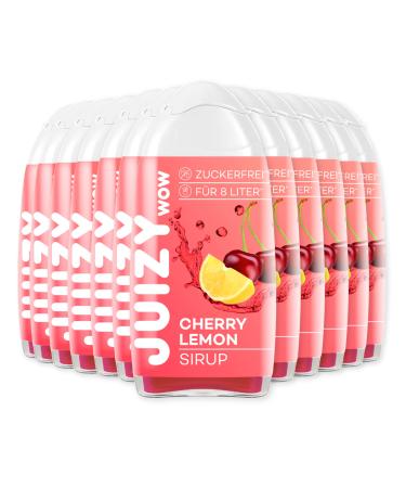Juizy WoW syrup sugar -free |12 x 65ml Cherry Lemon taste - 144l natural beverage syrup |Zero calories |Vegan 12er bundle |Beverage concentrate finished drink |More Juice - Less Calories Cherry Lemon 12 x 65 ml