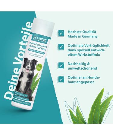 Petshero Dog Shampoo for Mites Fleas & Ticks | 250ml - Puppy Safe Pleasant Fragrance Dermatest Approved - Buy Online on SooperMarket.com