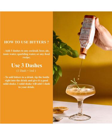 Bablouie Orange Bitters - 3.3oz Non-Alcoholic Craft Bitters with Distinct Citrus Notes for Classic Cocktails - Buy Online on SooperMarket.com