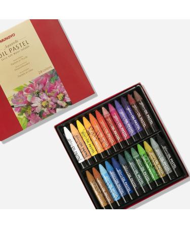 Mungyo 24-Piece Water-Soluble Oil Pastel Set - Assorted Colors - Buy Online on SooperMarket.com