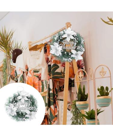 HOMSFOU 2pcs Christmas Wreath Decorative Wreath Christmas Front Door Wreath Winter Wreath Holiday Wreaths Harvest Wreath Rustic Holiday Door Wreath Xmas Reef Artificial Pvc Merry Christmas - Buy Online on SooperMarket.com