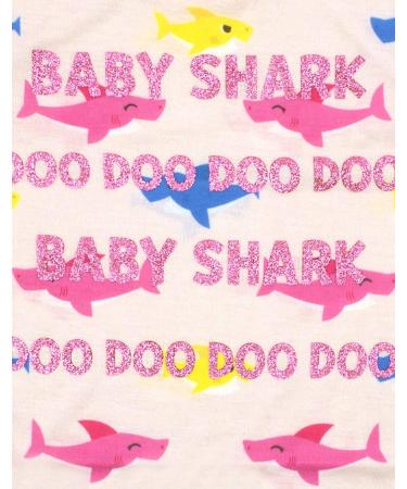 Baby Shark Glitter Girl's T-Shirt | All Over Print Pink Top - 4-5 Years | Cute Kids Apparel - Buy Online on SooperMarket.com