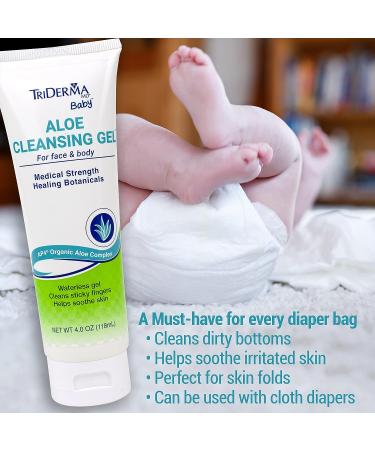TriDerma Baby Aloe Cleansing Gel for Face and Body - 4 oz - Buy Online on SooperMarket.com