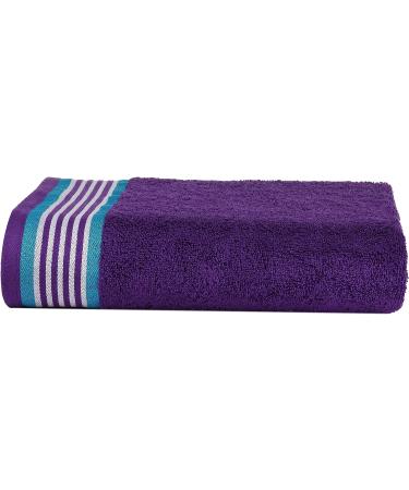 CASA COPENHAGEN 550 GSM 6-Piece Towel Set - Super Soft Egyptian Cotton - Violet Indigo & Teal Green - Buy Online on SooperMarket.com