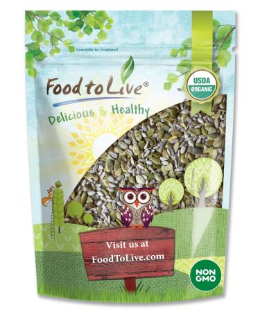 Organic Sprouted Seeds Mix, 1 Pound  Raw & Non-GMO Snack Mix Contains Sprouted Pumpkin and Sunflower Seeds. Vegan Superfood, Kosher, Bulk 1 Pound (Pack of 1)