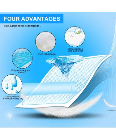 100 Count Baby Disposable Changing Pad | Thicken & High Absorbency | Breathable Waterproof Underpad 13X18 inch | Soft Non-Woven Fabric | Incontinence Pad - Extra Thick - Buy Online on SooperMarket.com