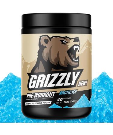 GRIZZLY PRE-WORKOUT ARCTIC ICE Strength Power Focus Caffeine Citrulline Beta-Alanine Arctic Ice 340 g (Pack of 1) - Buy Online on SooperMarket.com