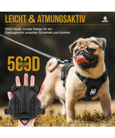 Oneigris Dog Harness & Leash Set | Mini Trooper Puppy Dishes for Extra Small to Medium Dogs - Black XS - Buy Online on SooperMarket.com
