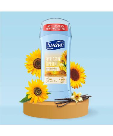 Suave Everlasting Sunshine Women's Deodorant Stick 2.6 oz | 48-Hour Odor & Wetness Protection - Buy Online on SooperMarket.com